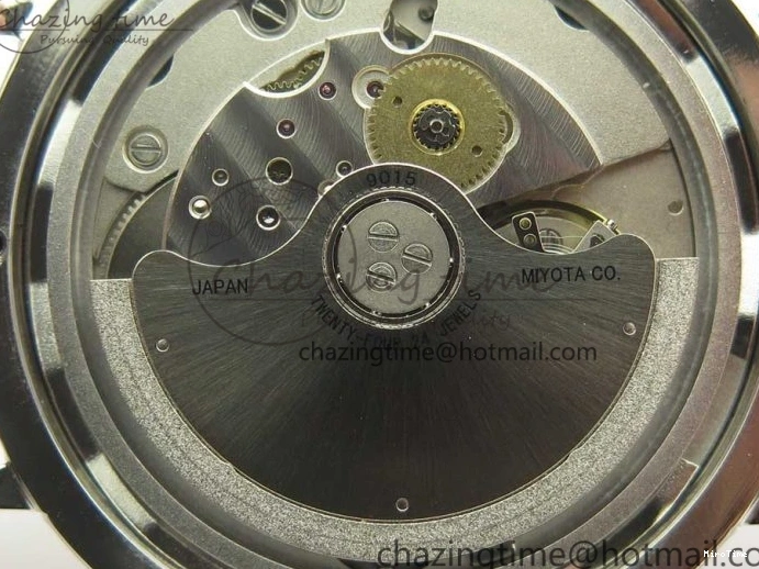 MIROTIME 0210 Fashionable Portofino IW458101 Diamond Bezel SS MK 1:1 Best Edition Blue Dial On Blue Leather Strap MIYOTA 7169